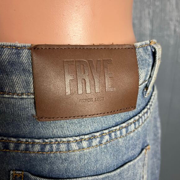 Frye Women’s Button Fly Carpenter Jeans Size 27 Straight Leg Utility Workwear - Picture 6 of 10